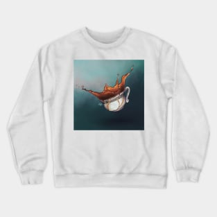 Kintsugi Teacup with Background Crewneck Sweatshirt